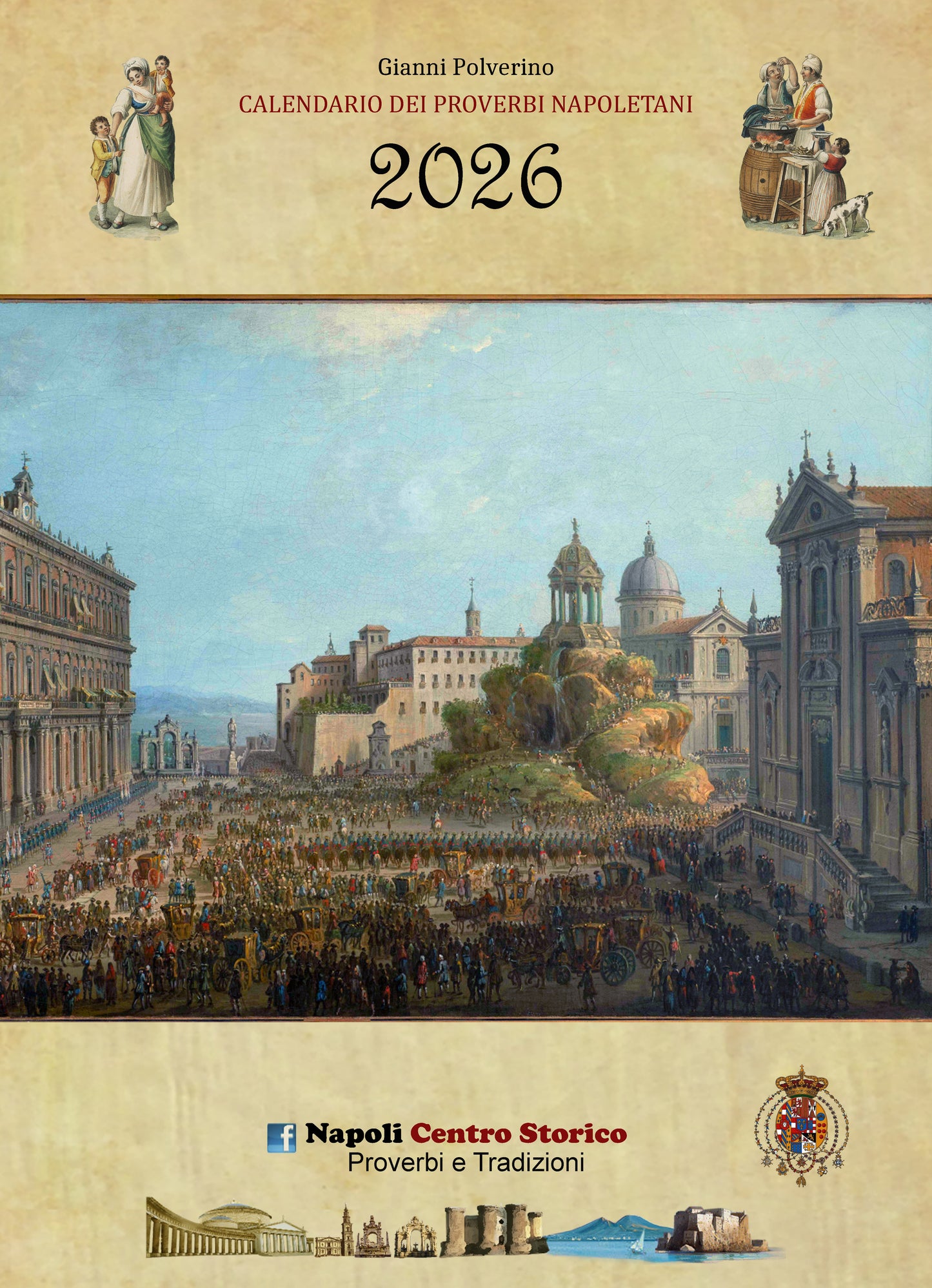 Calendario dei Proverbi Napoletani 2026 da parete