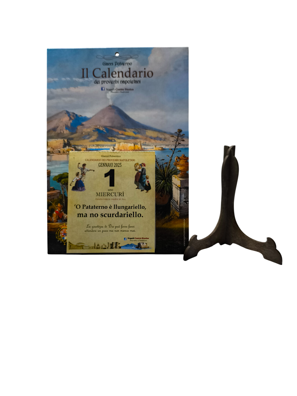 Calendario dei Proverbi napoletani con supporto cavalletto