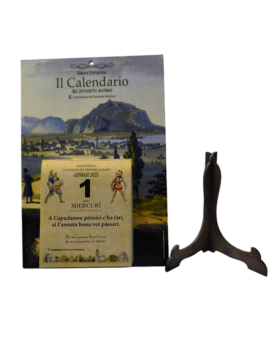 Calendario dei Proverbi siciliani con supporto cavalletto