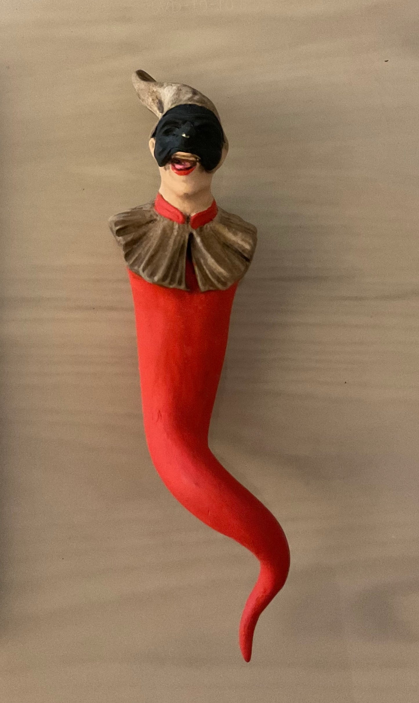 Corno con busto Pulcinella