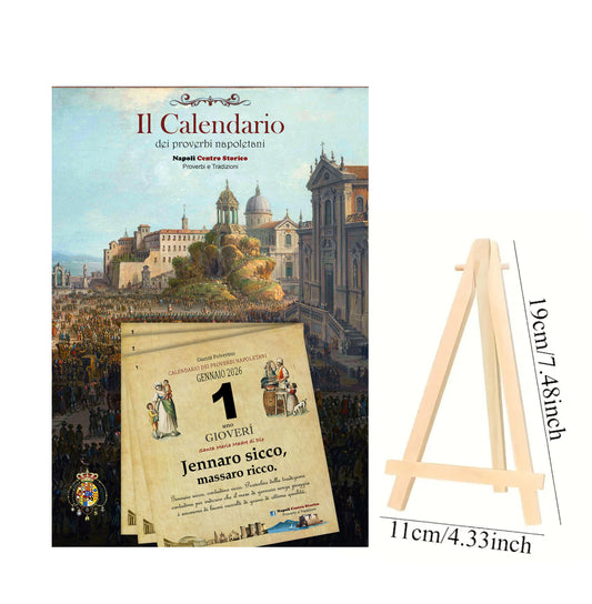Calendario dei Proverbi napoletani con supporto cavalletto