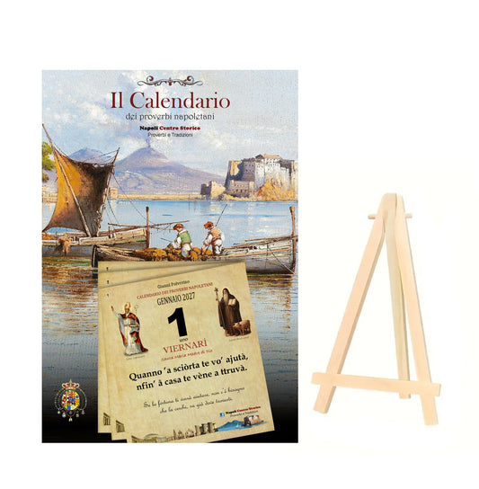 Calendario dei Proverbi napoletani con supporto cavalletto