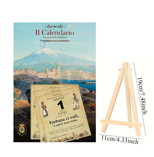 Calendario dei Proverbi siciliani con supporto cavalletto