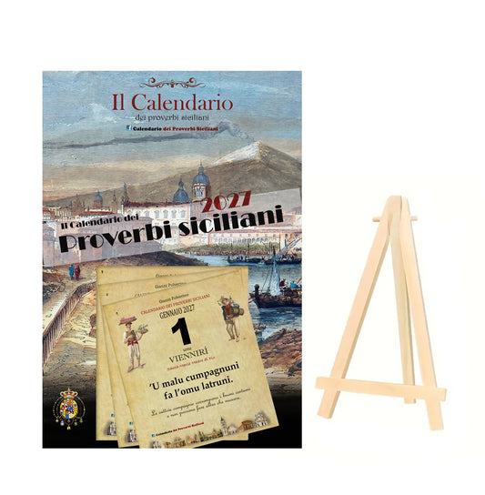 Calendario dei Proverbi siciliani con supporto cavalletto